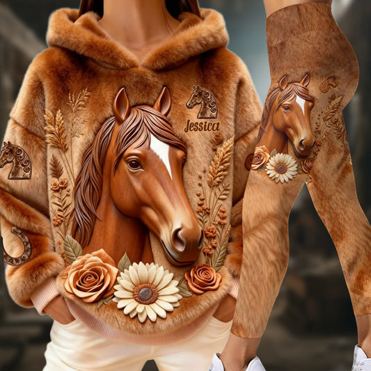 Liebe zum Pferd – Personalisierter Pferde-Hoodie und Leggings