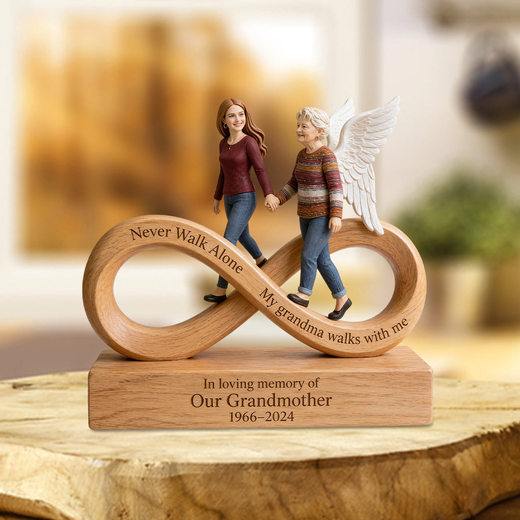 Nie alleine gehen - Personalisierte Gedenktafel aus Acryl