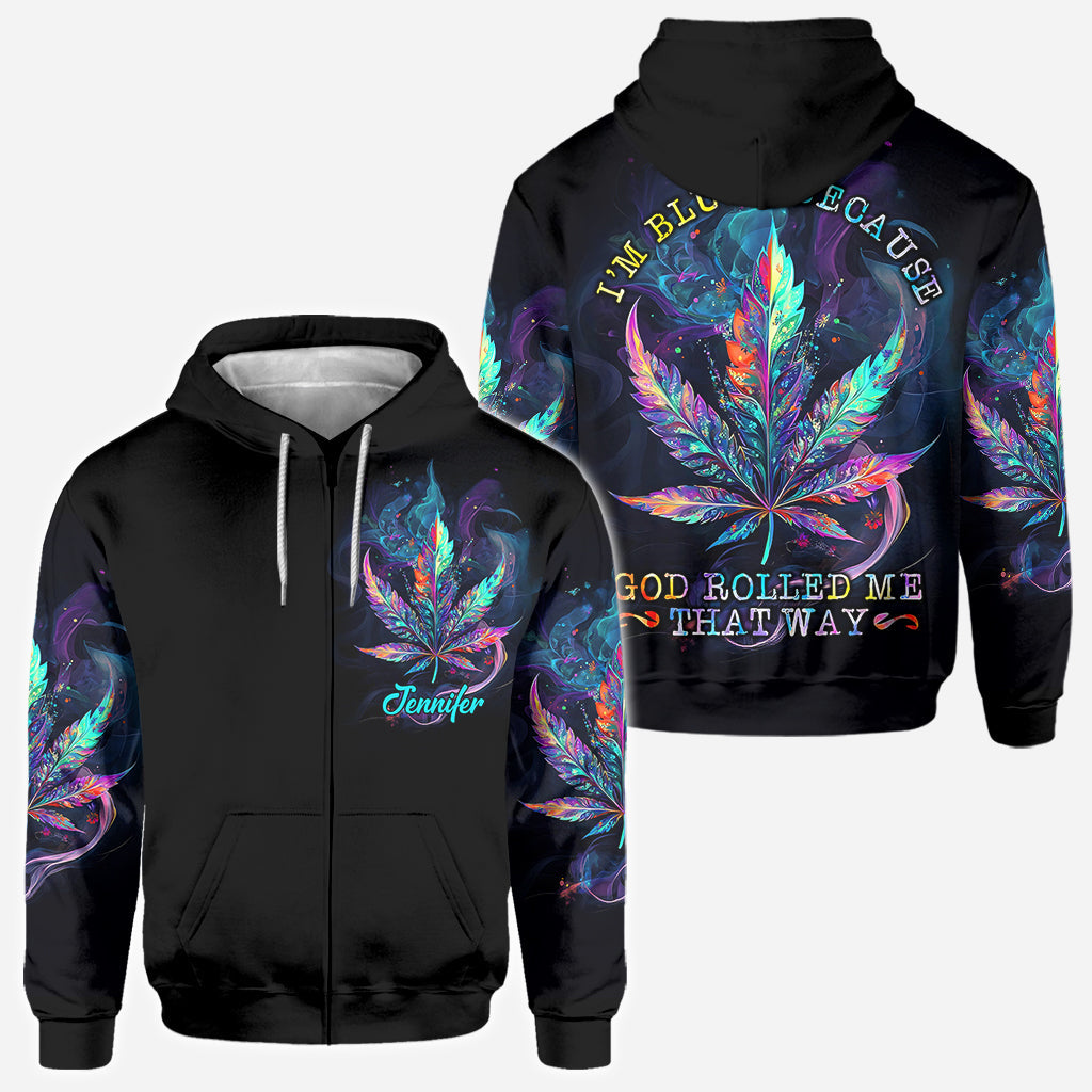 Dieu m'a façonné ainsi - T-shirt personnalisé avec motif cannabis.