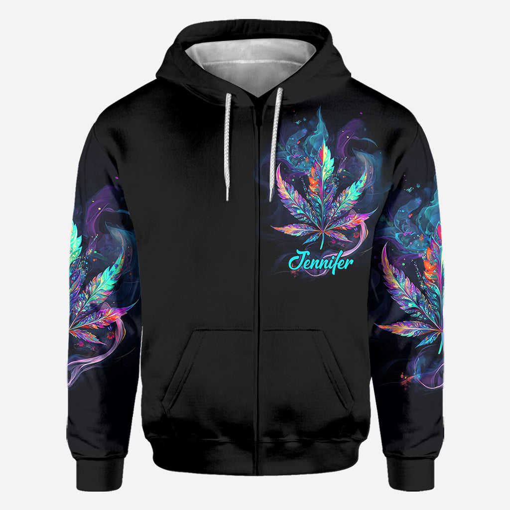 Dieu m'a façonné ainsi - T-shirt personnalisé avec motif cannabis.