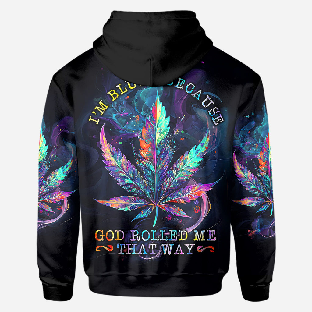 Dieu m'a façonné ainsi - T-shirt personnalisé avec motif cannabis.