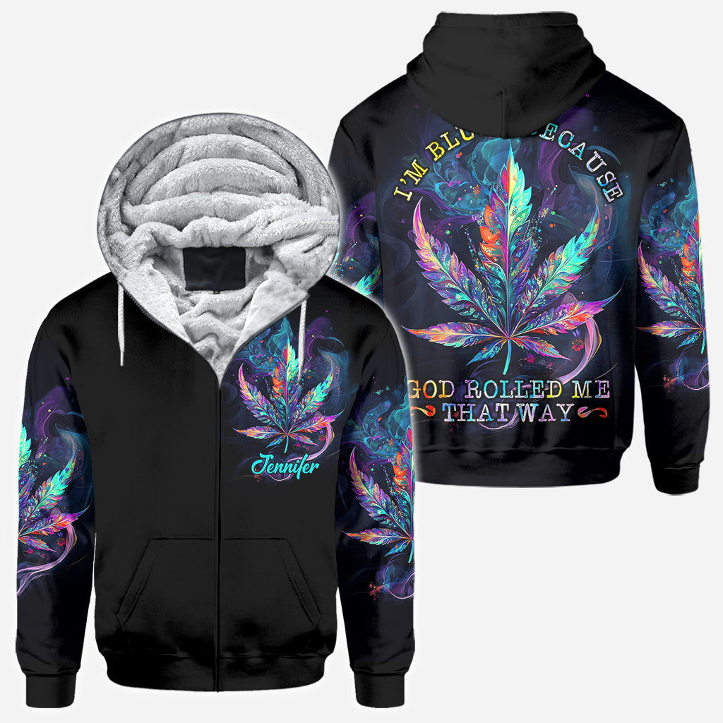 Dieu m'a façonné ainsi - T-shirt personnalisé avec motif cannabis.