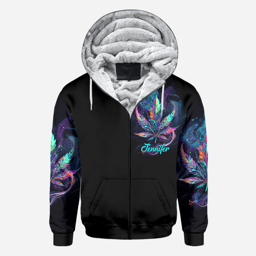 Dieu m'a façonné ainsi - T-shirt personnalisé avec motif cannabis.