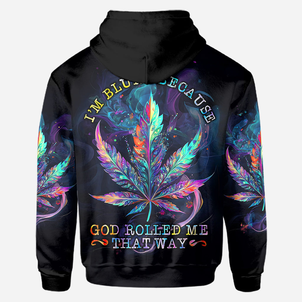 Dieu m'a façonné ainsi - T-shirt personnalisé avec motif cannabis.