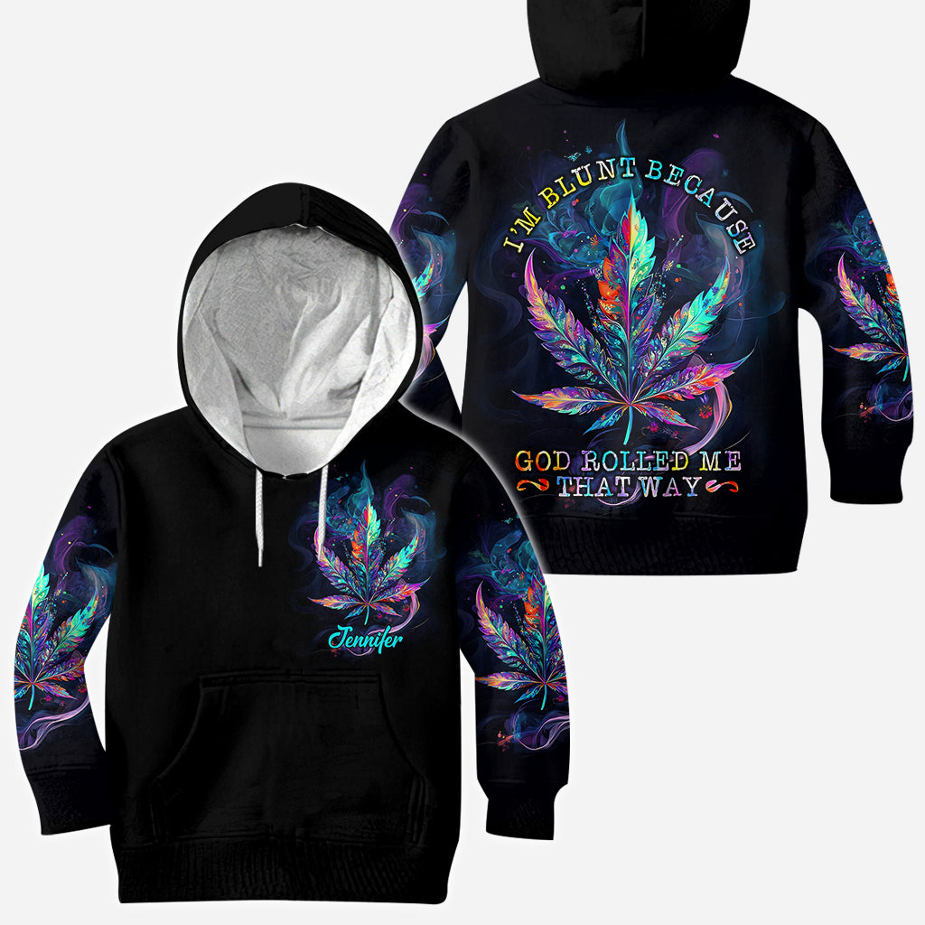 Dieu m'a façonné ainsi - T-shirt personnalisé avec motif cannabis.