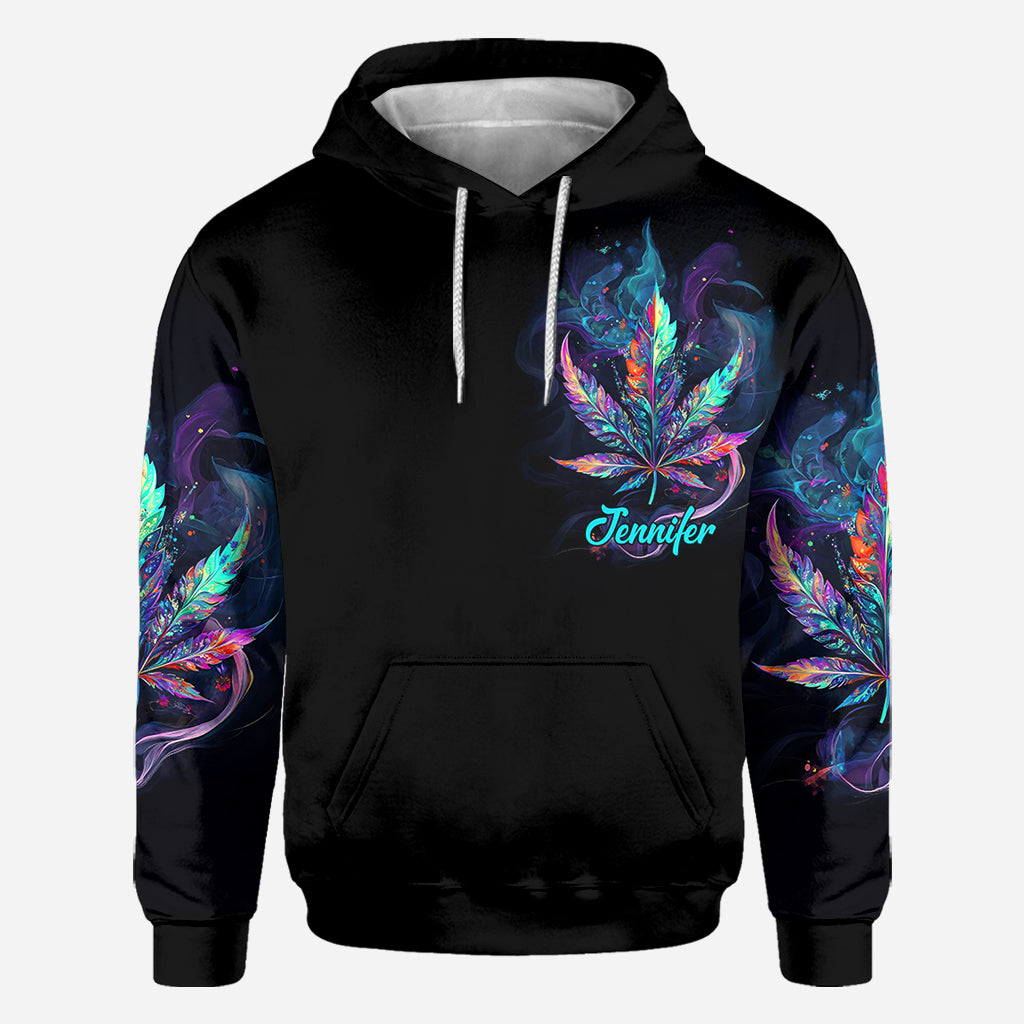 Dieu m'a façonné ainsi - T-shirt personnalisé avec motif cannabis.