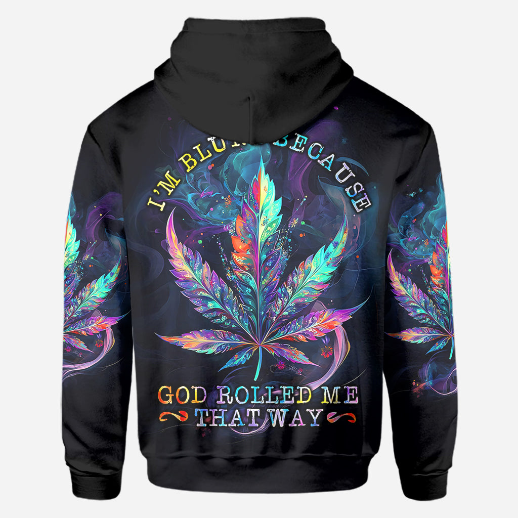 Dieu m'a façonné ainsi - T-shirt personnalisé avec motif cannabis.