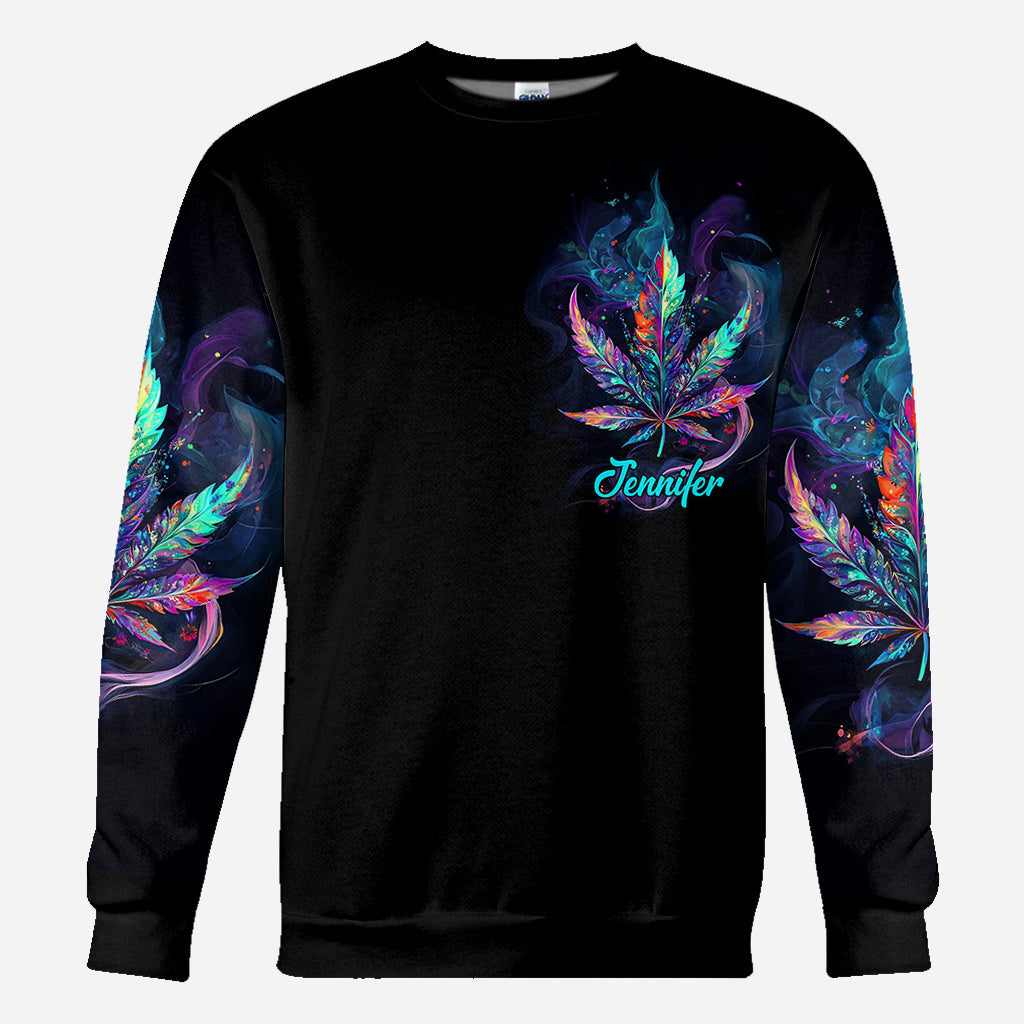 Dieu m'a façonné ainsi - T-shirt personnalisé avec motif cannabis.