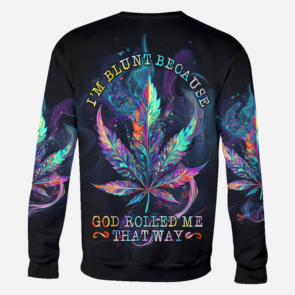 Dieu m'a façonné ainsi - T-shirt personnalisé avec motif cannabis.