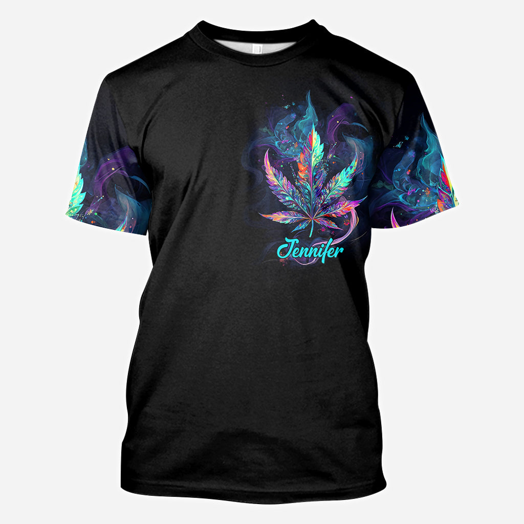 Dieu m'a façonné ainsi - T-shirt personnalisé avec motif cannabis.