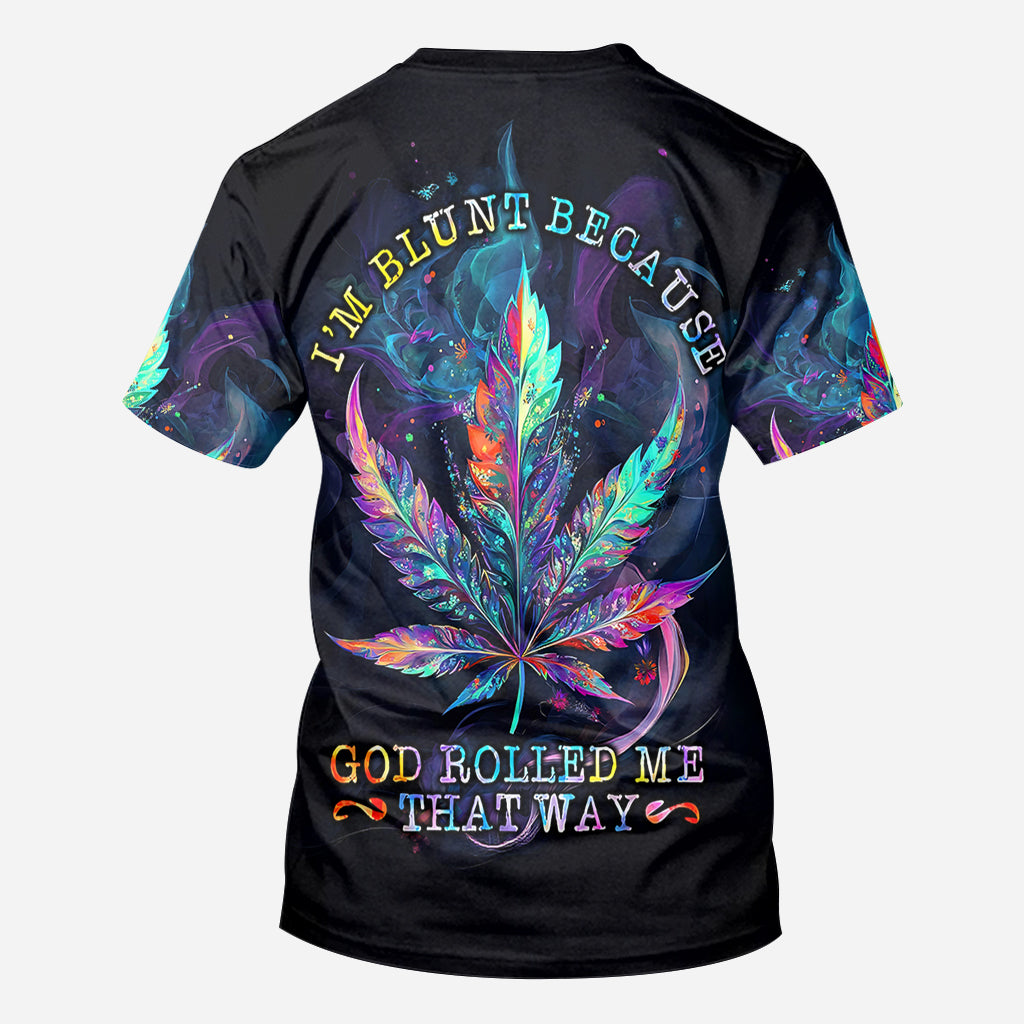 Dieu m'a façonné ainsi - T-shirt personnalisé avec motif cannabis.