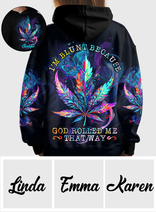 Dieu m'a façonné ainsi - T-shirt personnalisé avec motif cannabis.