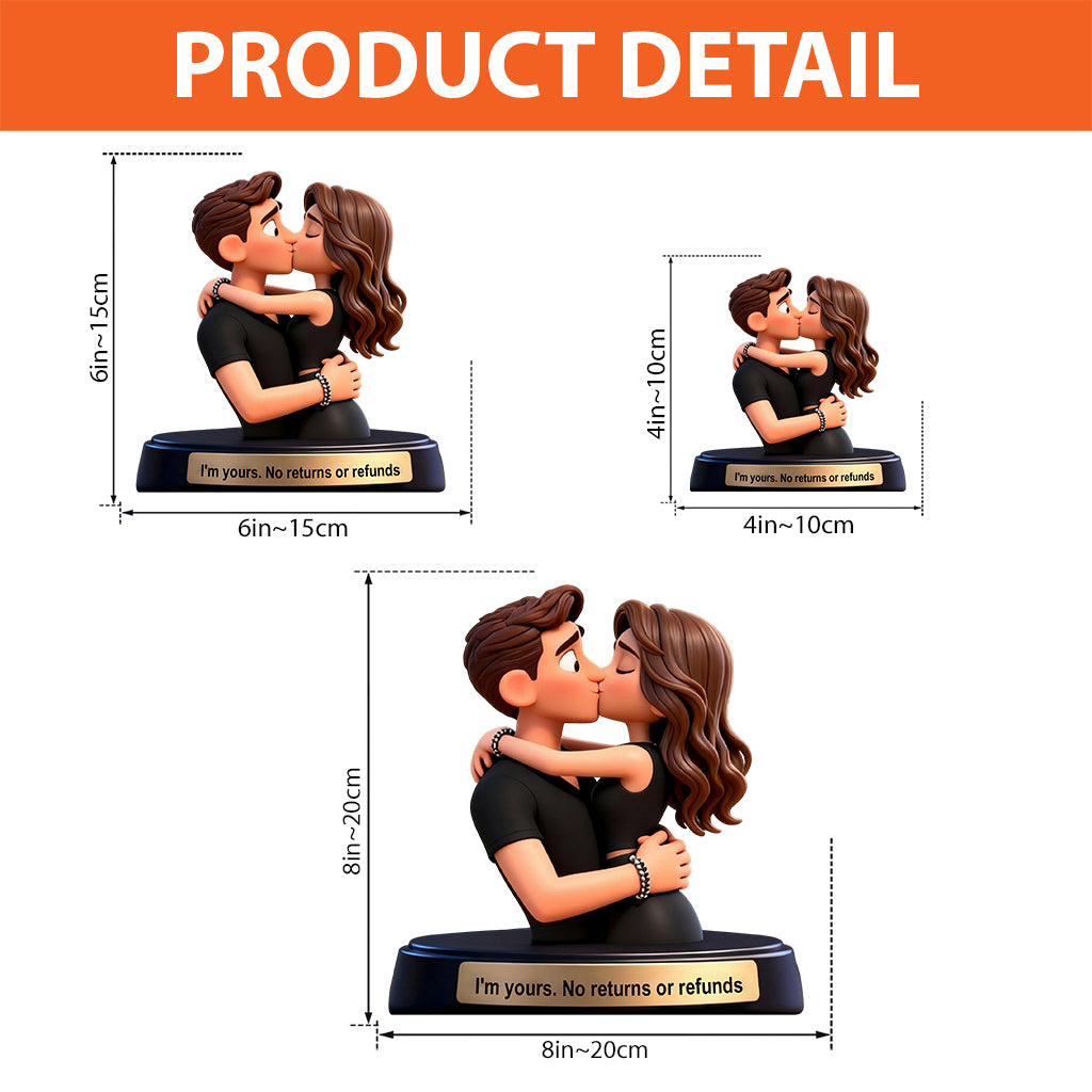 No Returns Or Refunds - Personalized Couple Custom Shaped Acrylic Plaque