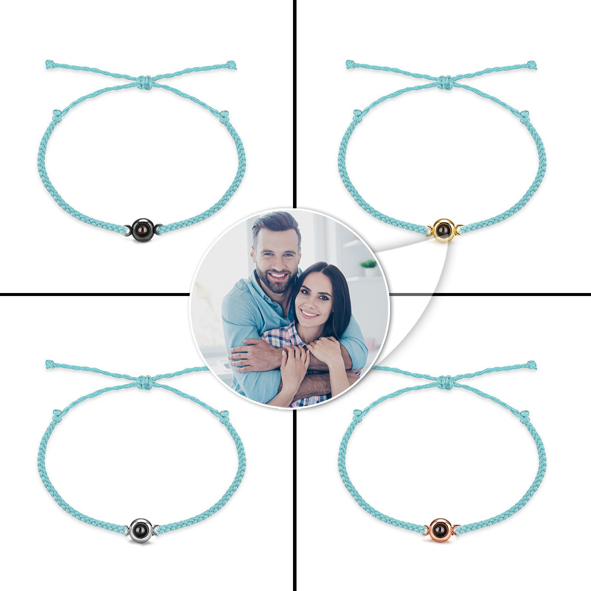 Custom Projection Bracelet - Personalized Couple