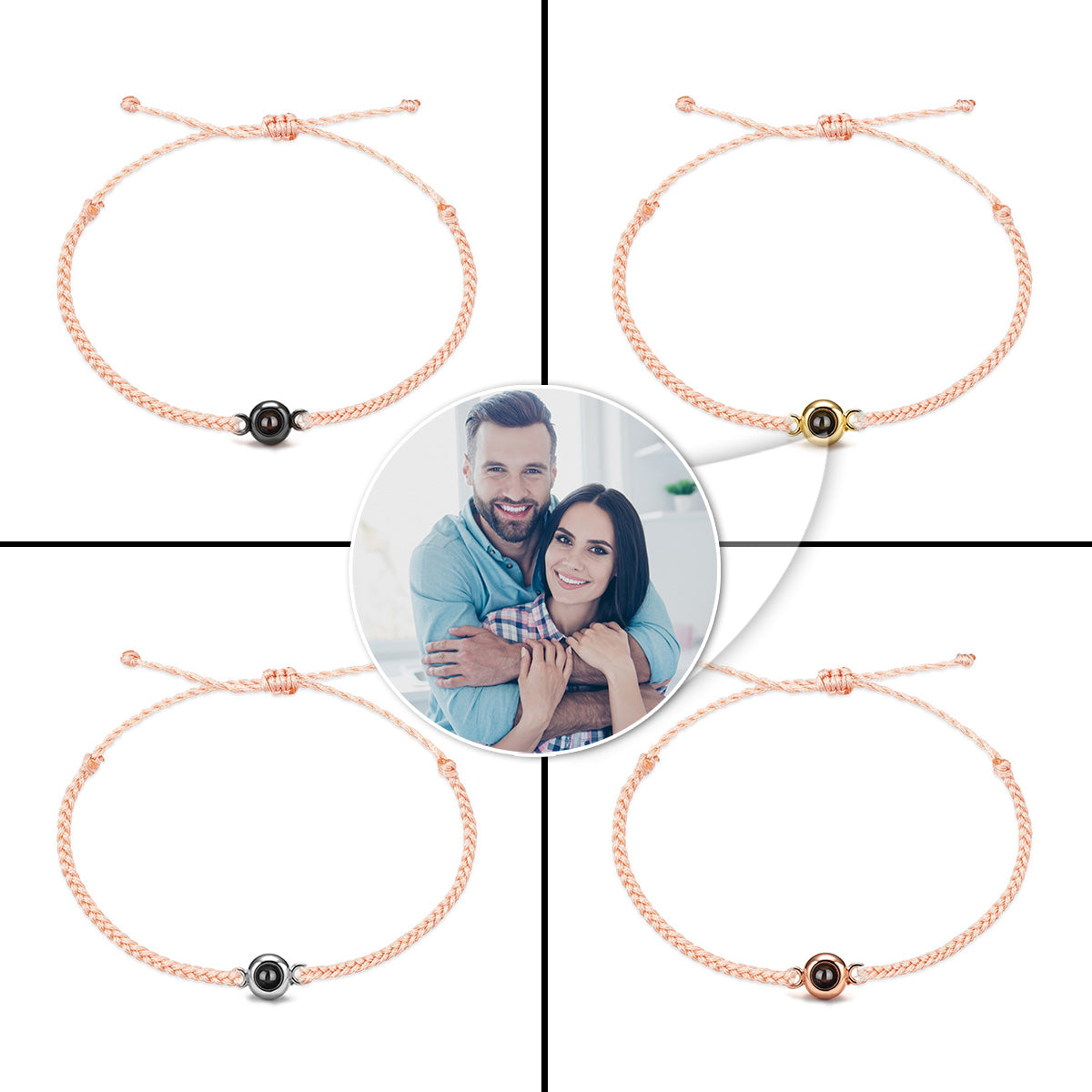 Custom Projection Bracelet - Personalized Couple