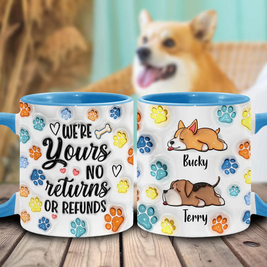 We're Yours - Personalized Dog Accent Mug