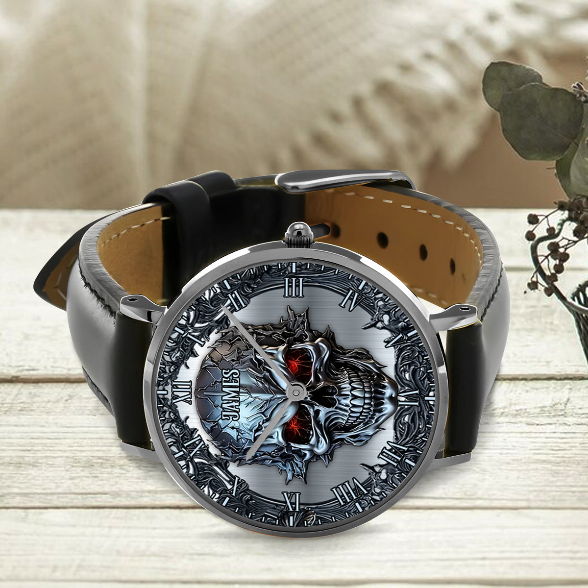 SkullTime – Personalisierte Totenkopf-Handuhr