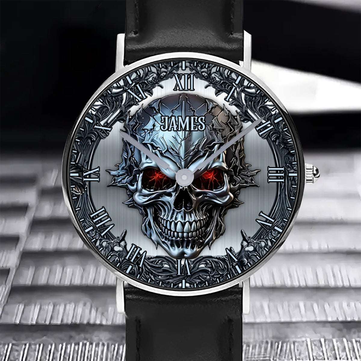 SkullTime – Personalisierte Totenkopf-Handuhr