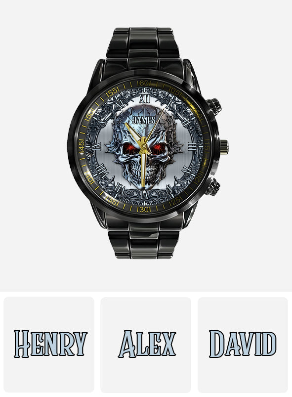 SkullTime – Personalisierte Totenkopf-Handuhr