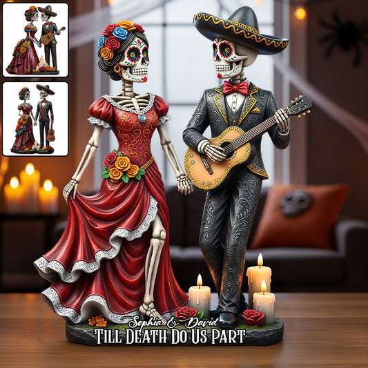 Till Dead Do Us Part - Personalized Couple Custom Shaped Acrylic Plaque