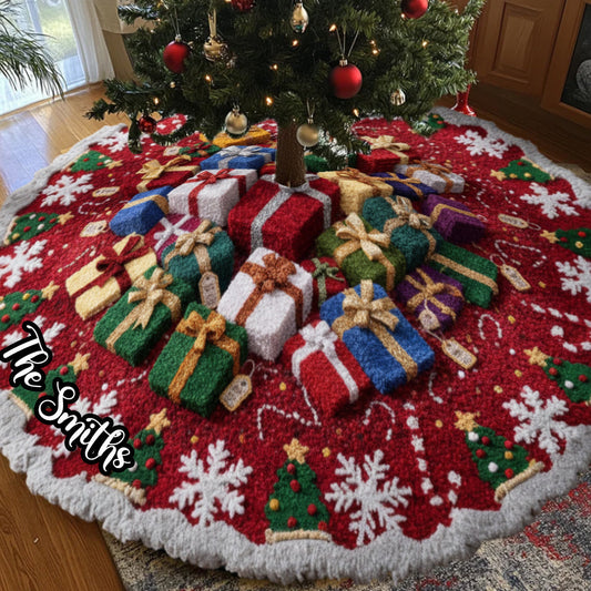 Weihnachtsgeschenke – Personalisierter Baumrock in Familienform