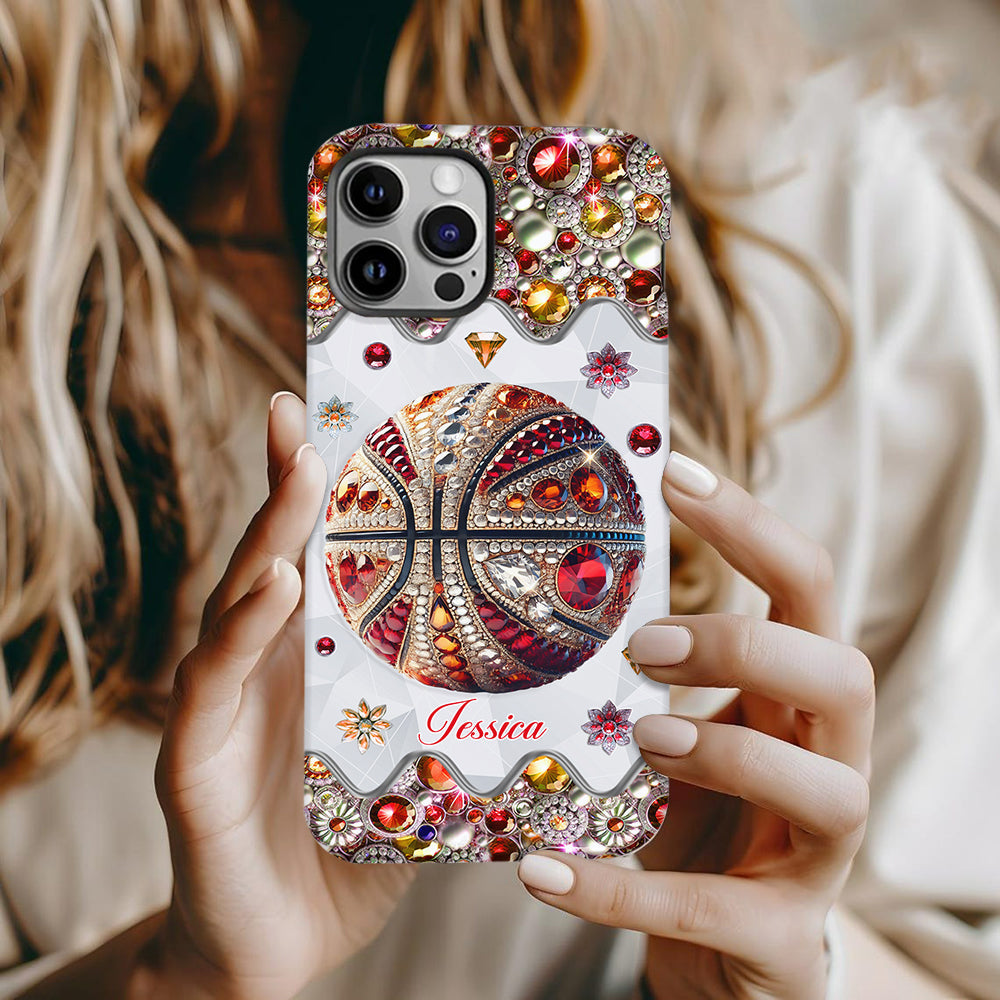 Passionné de basketball - Coque de téléphone personnalisée avec imprimé intégral de basketball