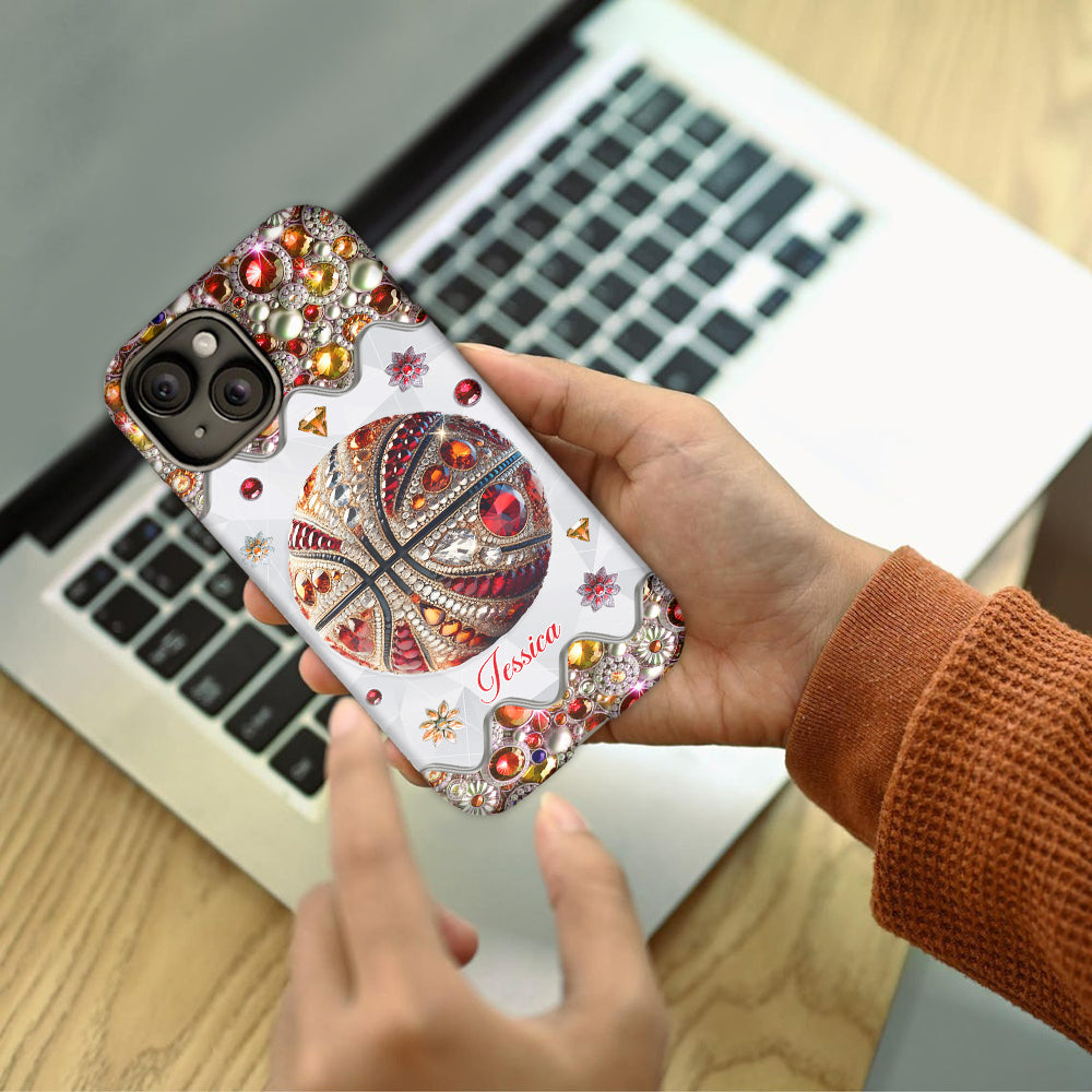 Passionné de basketball - Coque de téléphone personnalisée avec imprimé intégral de basketball