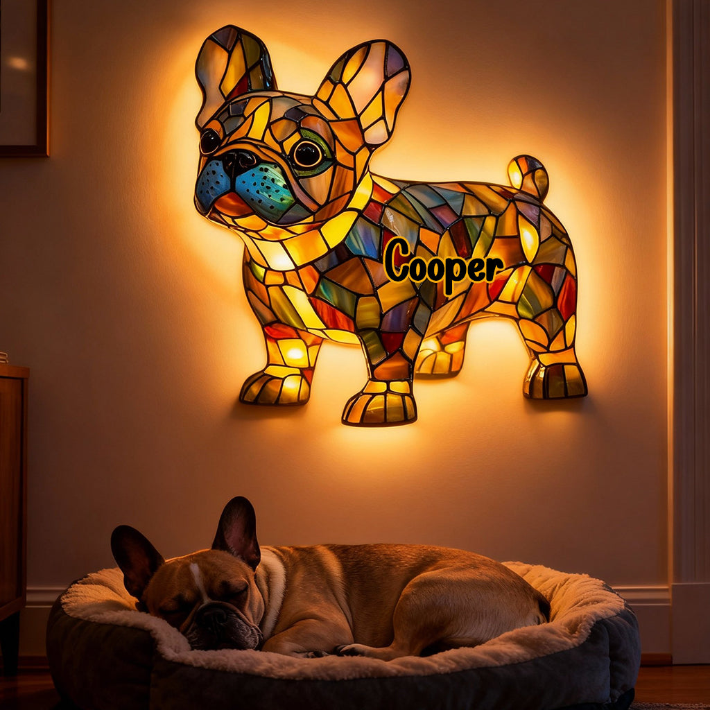 Décoration intérieure LightPup - Panneau lumineux LED personnalisé pour chien en acrylique