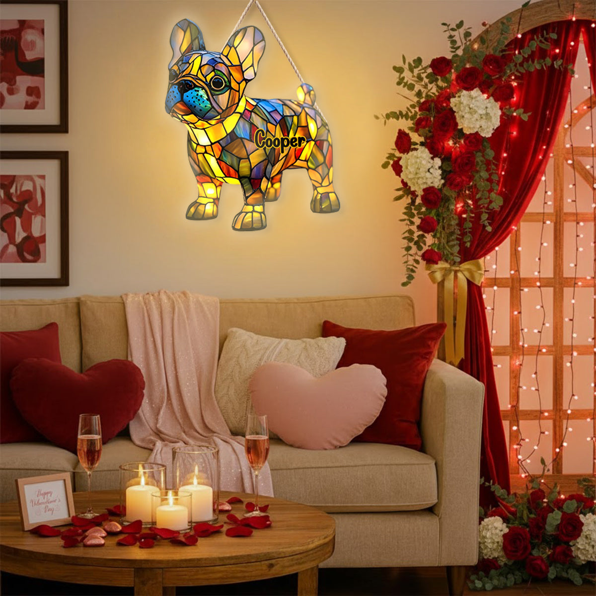 Décoration intérieure LightPup - Panneau lumineux LED personnalisé pour chien en acrylique