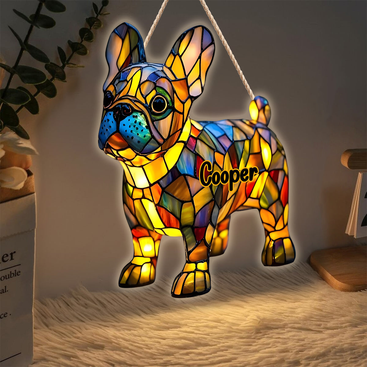 Décoration intérieure LightPup - Panneau lumineux LED personnalisé pour chien en acrylique