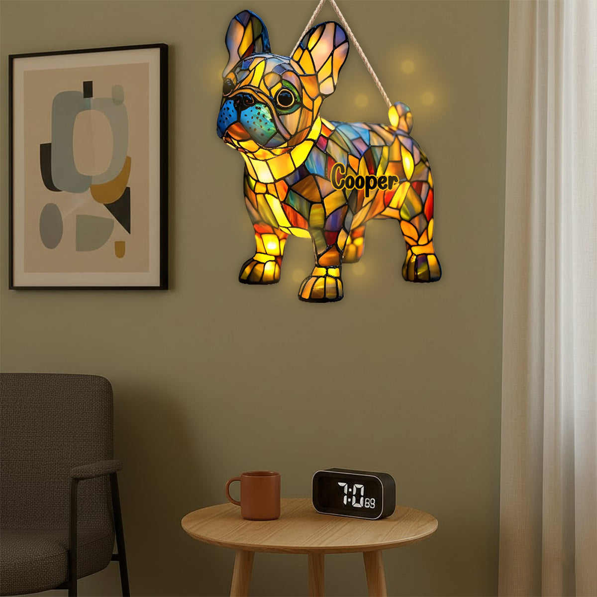 Décoration intérieure LightPup - Panneau lumineux LED personnalisé pour chien en acrylique