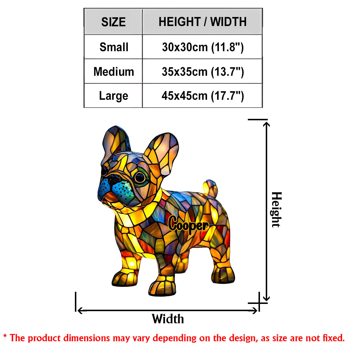 Décoration intérieure LightPup - Panneau lumineux LED personnalisé pour chien en acrylique