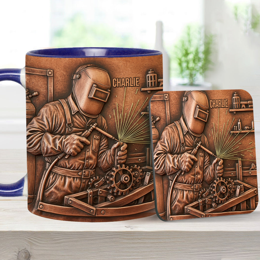 Stärkster Schweißer – Personalisierte Tasse mit Schweißer-Motiv