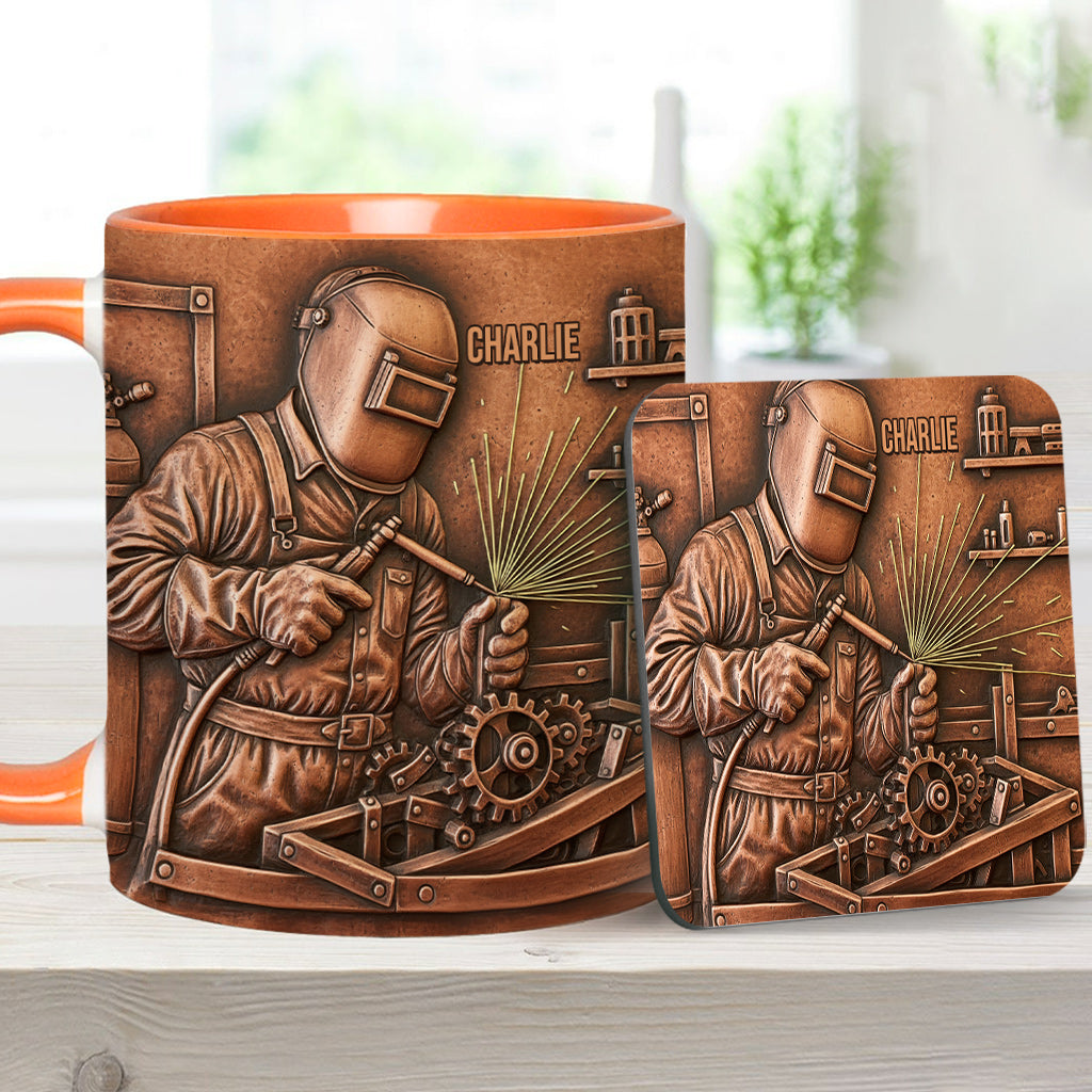 Stärkster Schweißer – Personalisierte Tasse mit Schweißer-Motiv