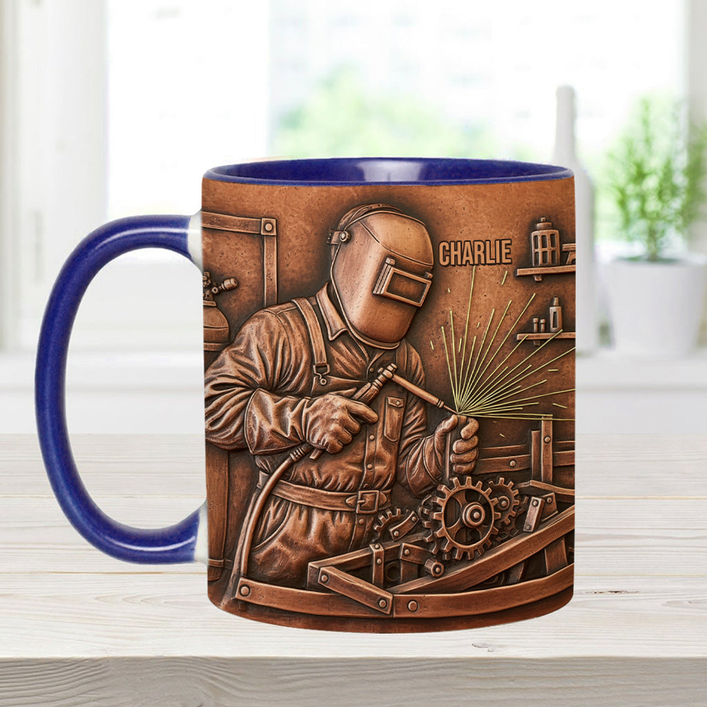 Stärkster Schweißer – Personalisierte Tasse mit Schweißer-Motiv