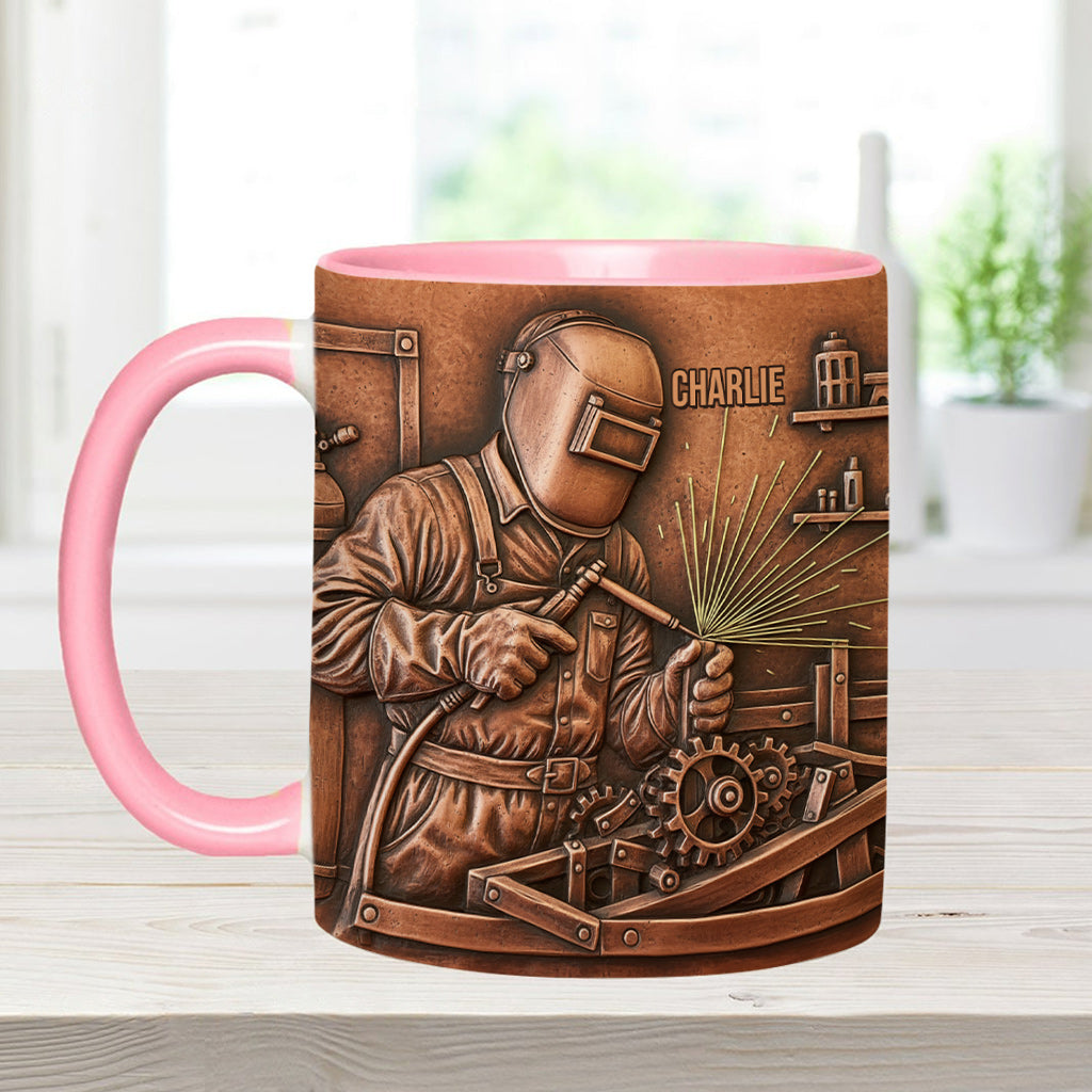Stärkster Schweißer – Personalisierte Tasse mit Schweißer-Motiv