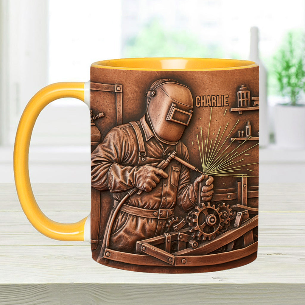 Stärkster Schweißer – Personalisierte Tasse mit Schweißer-Motiv