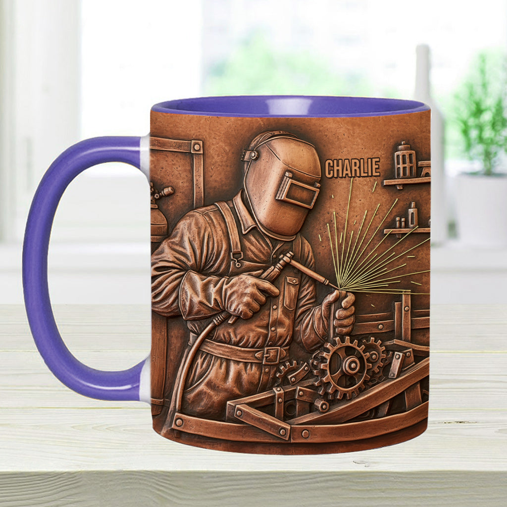 Stärkster Schweißer – Personalisierte Tasse mit Schweißer-Motiv