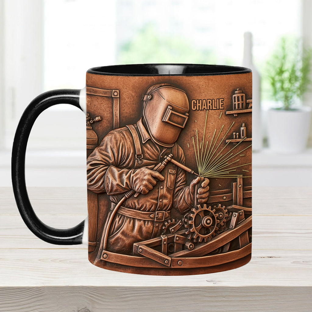 Stärkster Schweißer – Personalisierte Tasse mit Schweißer-Motiv
