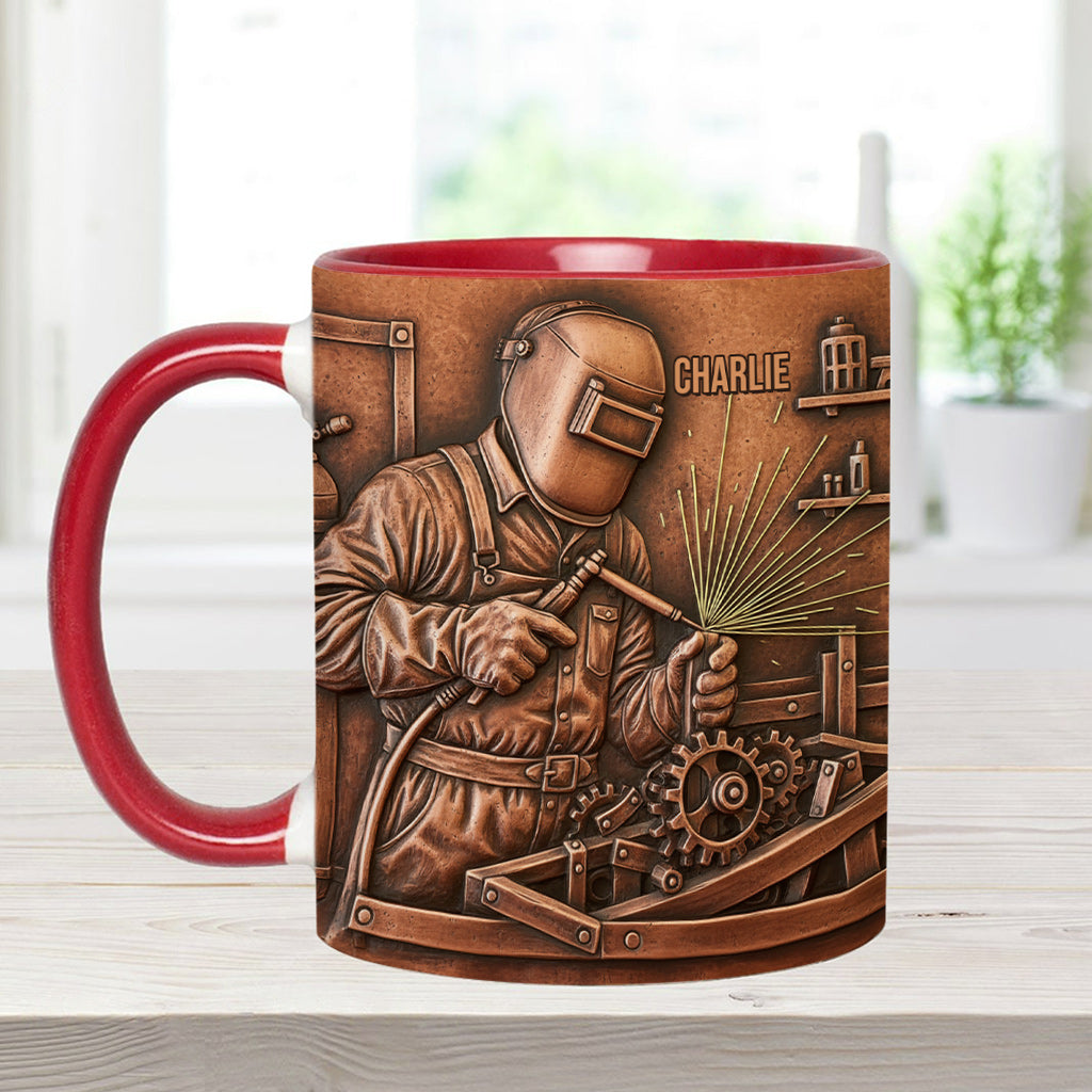 Stärkster Schweißer – Personalisierte Tasse mit Schweißer-Motiv