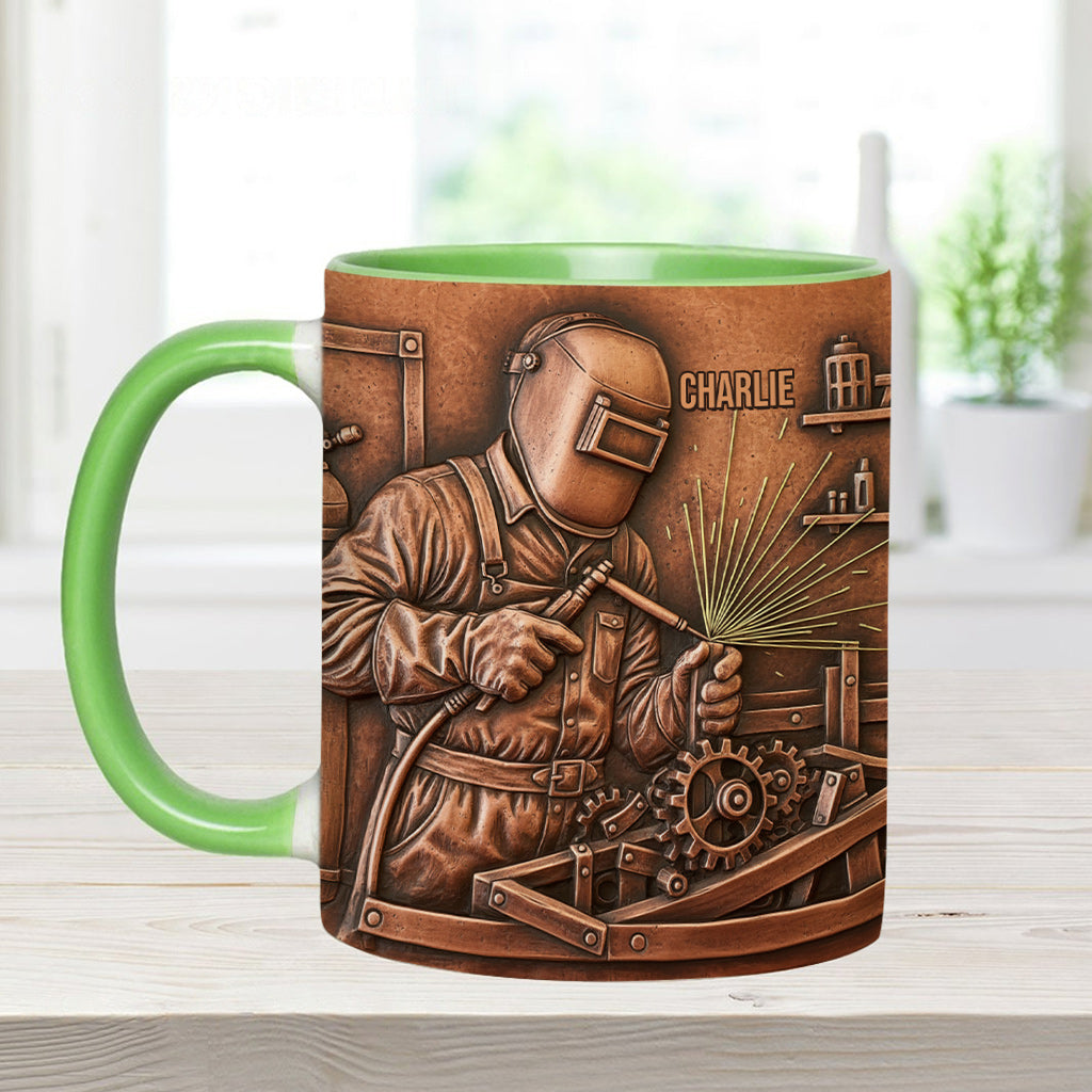 Stärkster Schweißer – Personalisierte Tasse mit Schweißer-Motiv