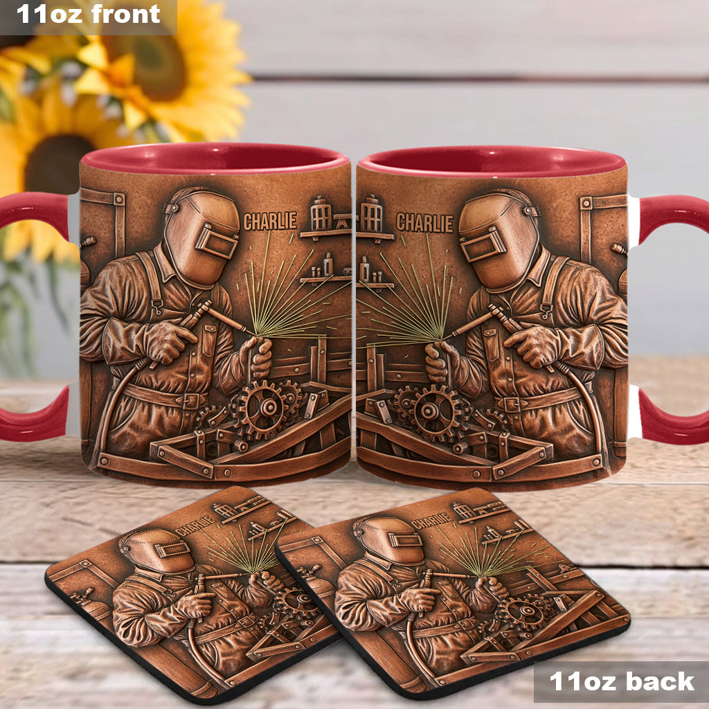 Stärkster Schweißer – Personalisierte Tasse mit Schweißer-Motiv