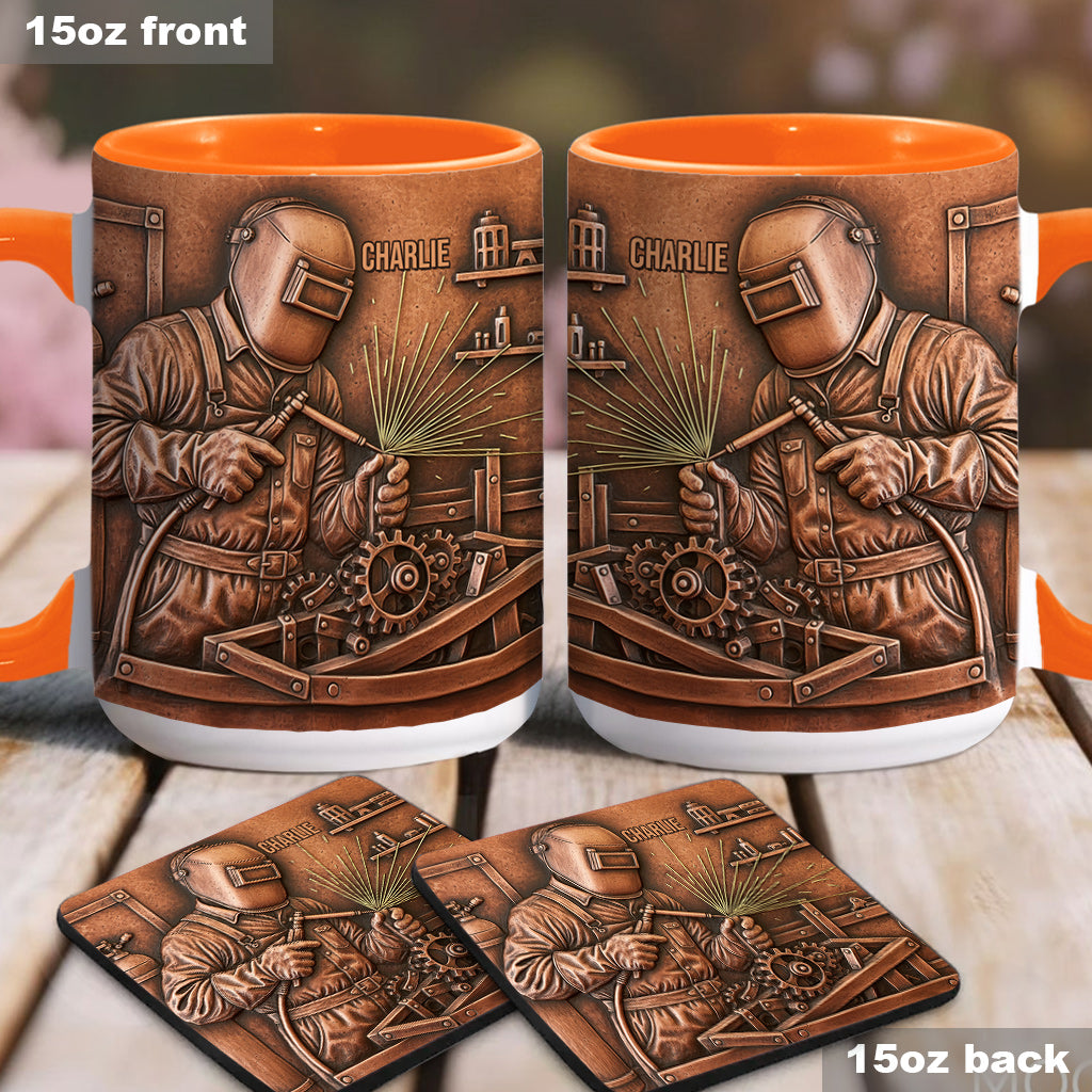 Stärkster Schweißer – Personalisierte Tasse mit Schweißer-Motiv