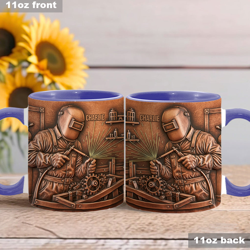 Stärkster Schweißer – Personalisierte Tasse mit Schweißer-Motiv