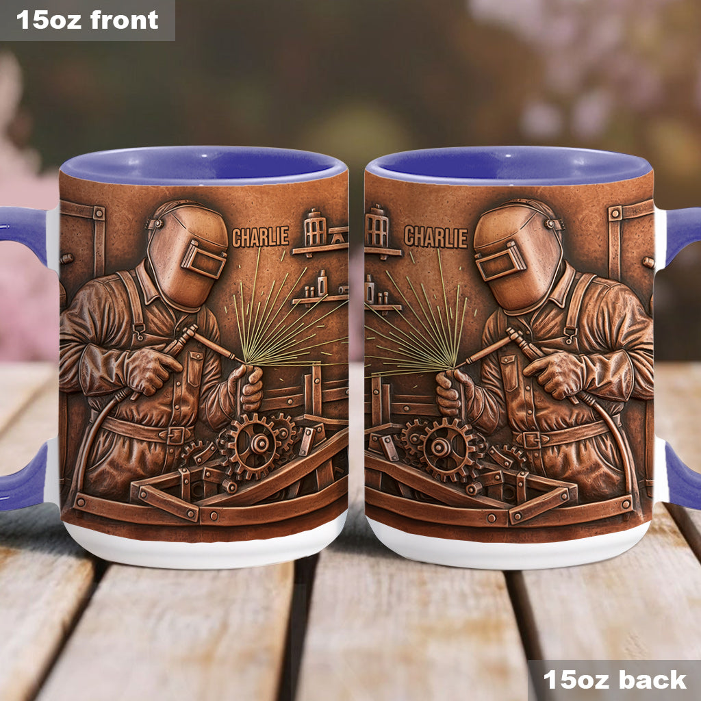 Stärkster Schweißer – Personalisierte Tasse mit Schweißer-Motiv