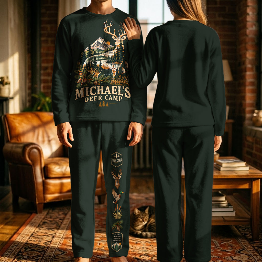 Deer Camp - Personalized Hunting Fleece Lounge Set