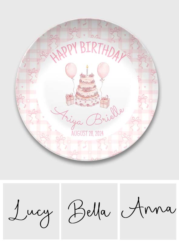 Happy Birthday - Personalized Birthday Ceramic Round Plate