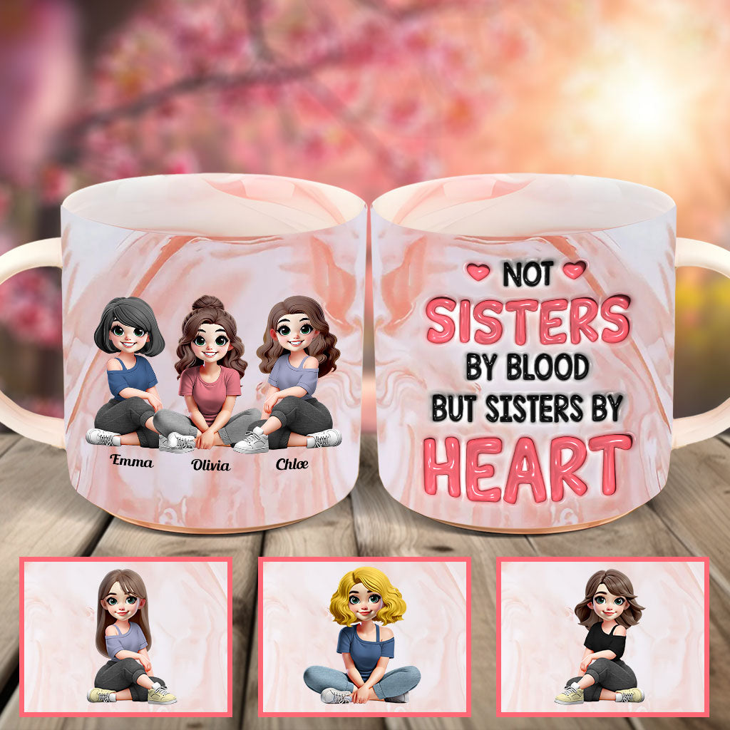 Sœur de cœur - Mug marbré personnalisé pour meilleure amie