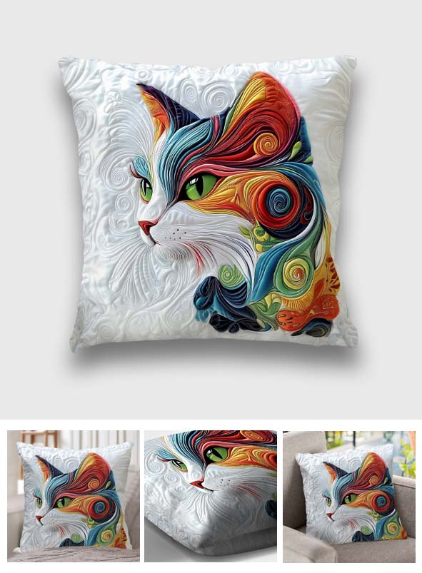 Niedliche Katze - Katzen-Dekokissen
