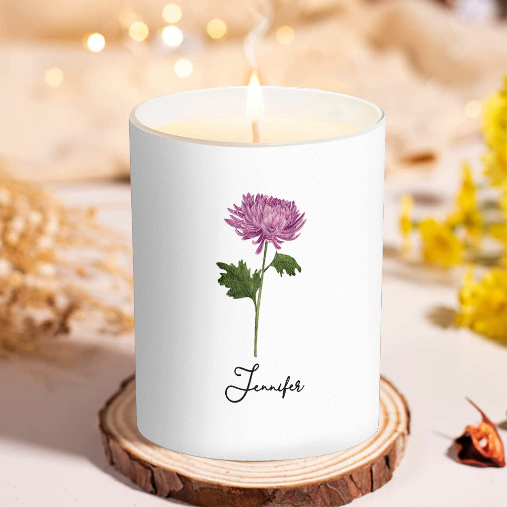 Happy Birthday - Personalized Birthday Candle With Wooden Lid